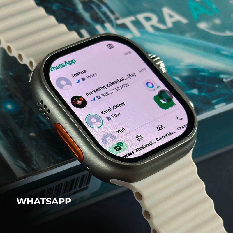 Smartwatch ultra AI 3 + BRINDES + FRETE GRÁTIS + 6X SEM JUROS | ANDROID 8.1| 4G/5G| 4 PULSEIRAS E CAPINHA DE ACRILICO